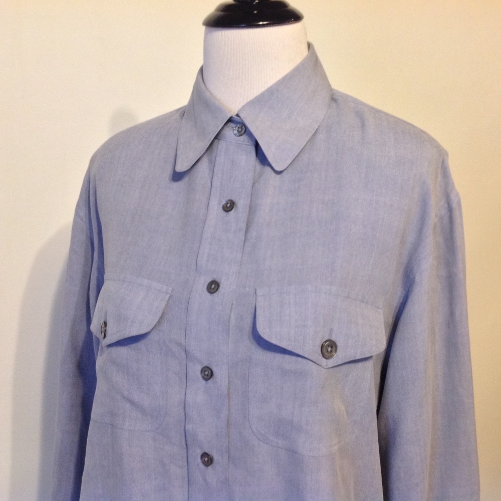 Vintage Classiques Silk Top Womens Oversize Small - Picture 4 of 6